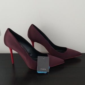NEW!! Zara Woman Wine/Burgundy Pumps